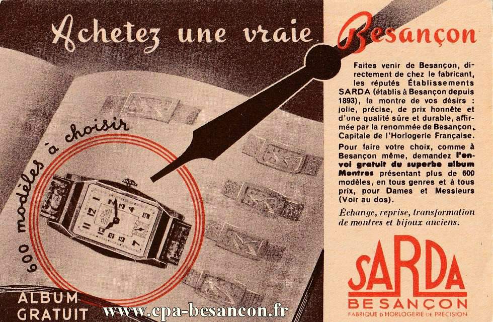Achetez une vraie Besançon - SARDA